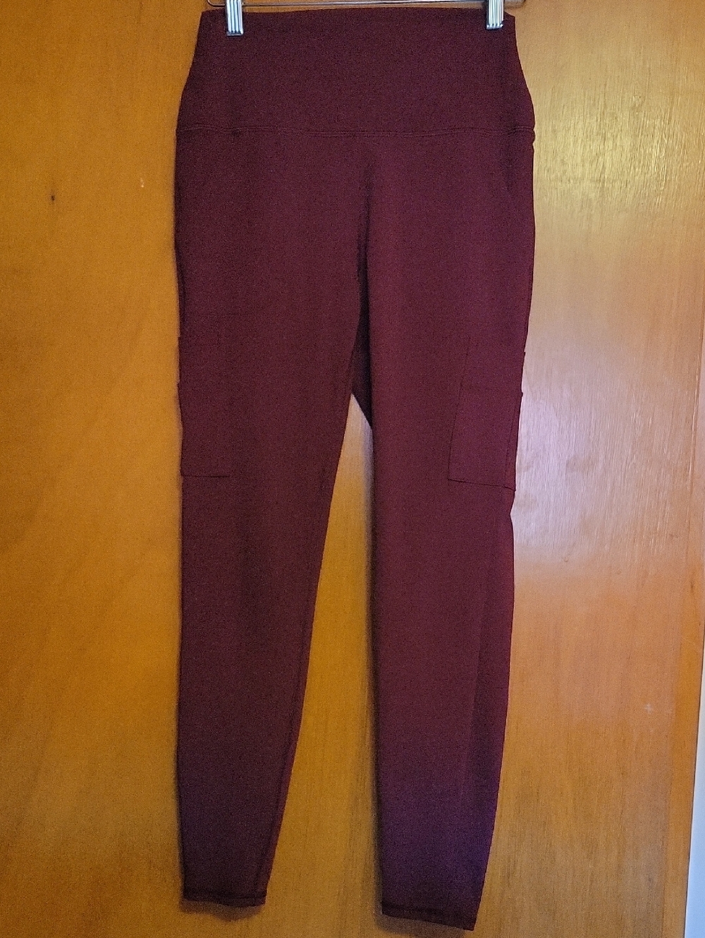 Spyder Maroon High-Waist Cargo Leggings Medium